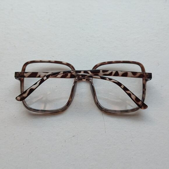 Retro Brown Tortishell Square Sunglasses 70s Festival Sunnies Zebra Print Shades - Picture 5 of 7